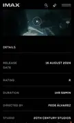 According to the Imax site, "Alien: Romulus" has a runtime of 1 Hour 59 Minutes.
