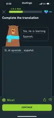 [Spanish] Words ending in -ing
