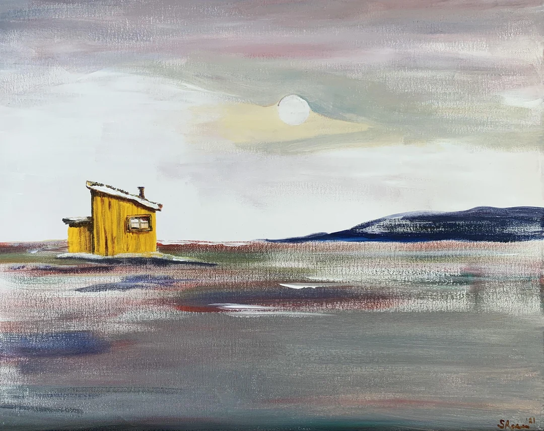 Yellow Shack on the Ice [OC] | Scrolller