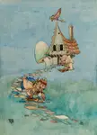 Gnome painting (1925) by Walt Scott