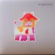 Cute lesbian pride cow sticker design by me!