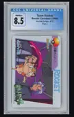 CGC graded 1998 Bandai Carddass Team Rocket anime card featuring characters with pink, orange, and purple hair
