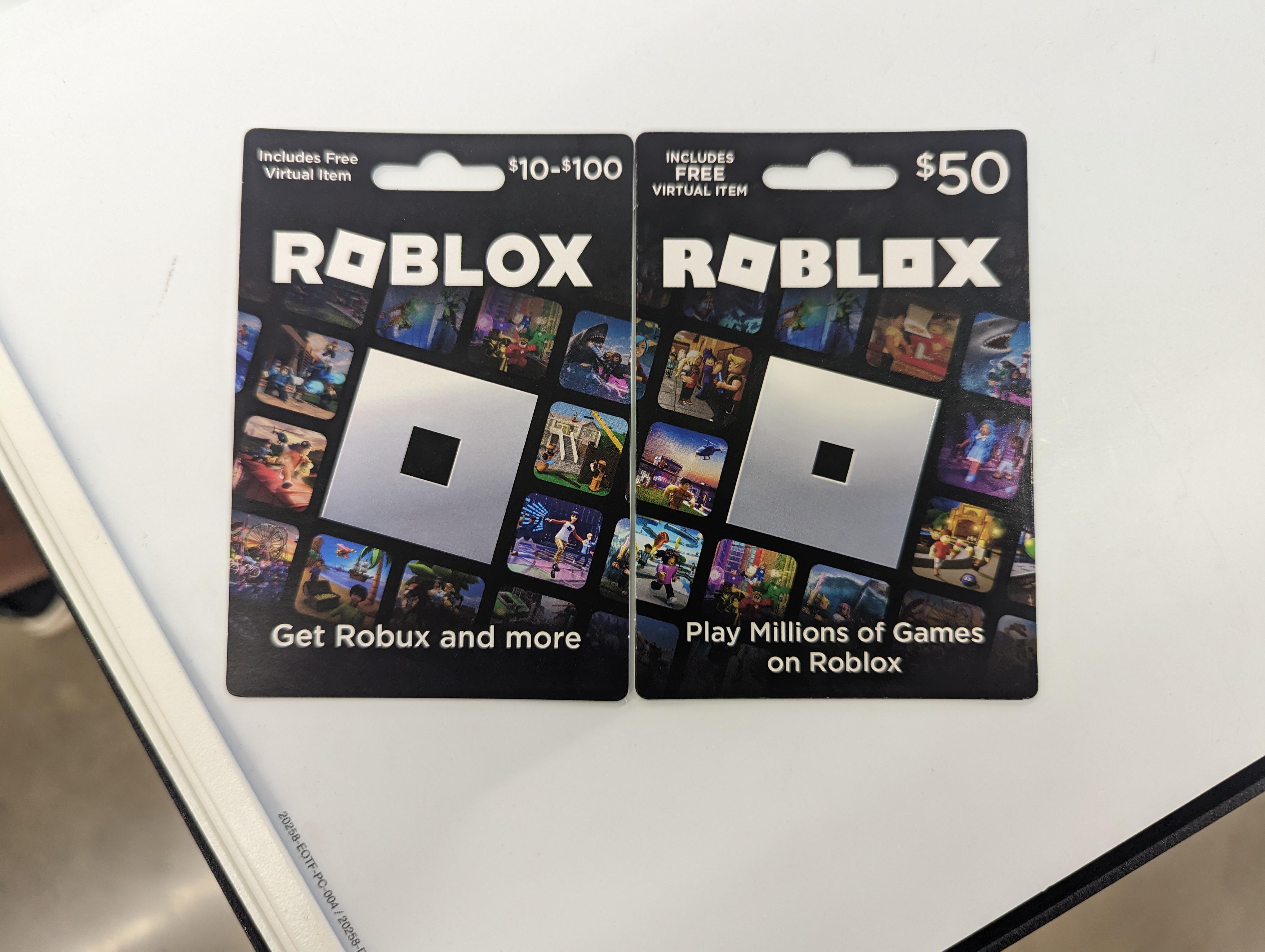New Roblox gift cards were rolled out. Note that there are Rthto