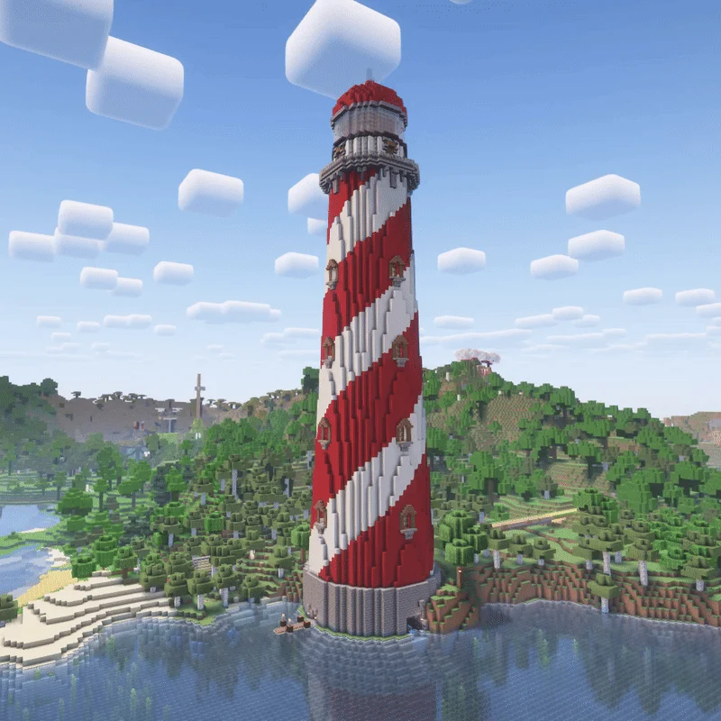 I Built a Big Lighthouse in Minecraft! | Scrolller