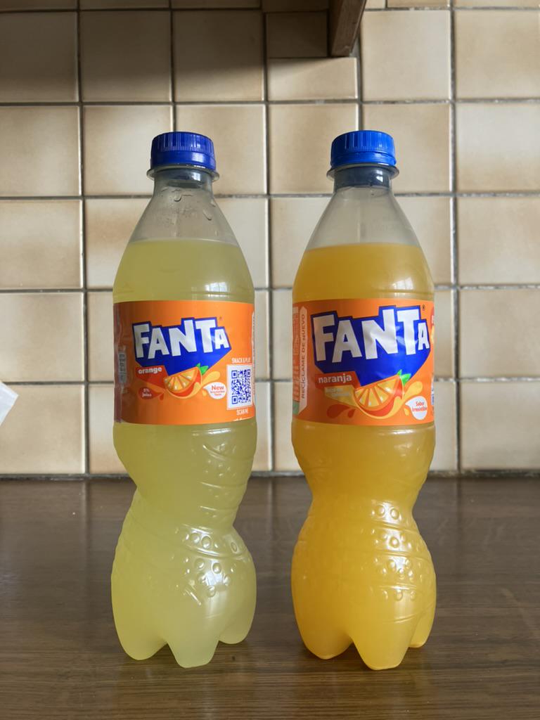 Fanta Diffrence Colour difference between Belgian and Spanish Fanta... | Scrolller