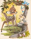 Walt Disney's Bambi book cover art by Mel Shaw (c. 1940s)