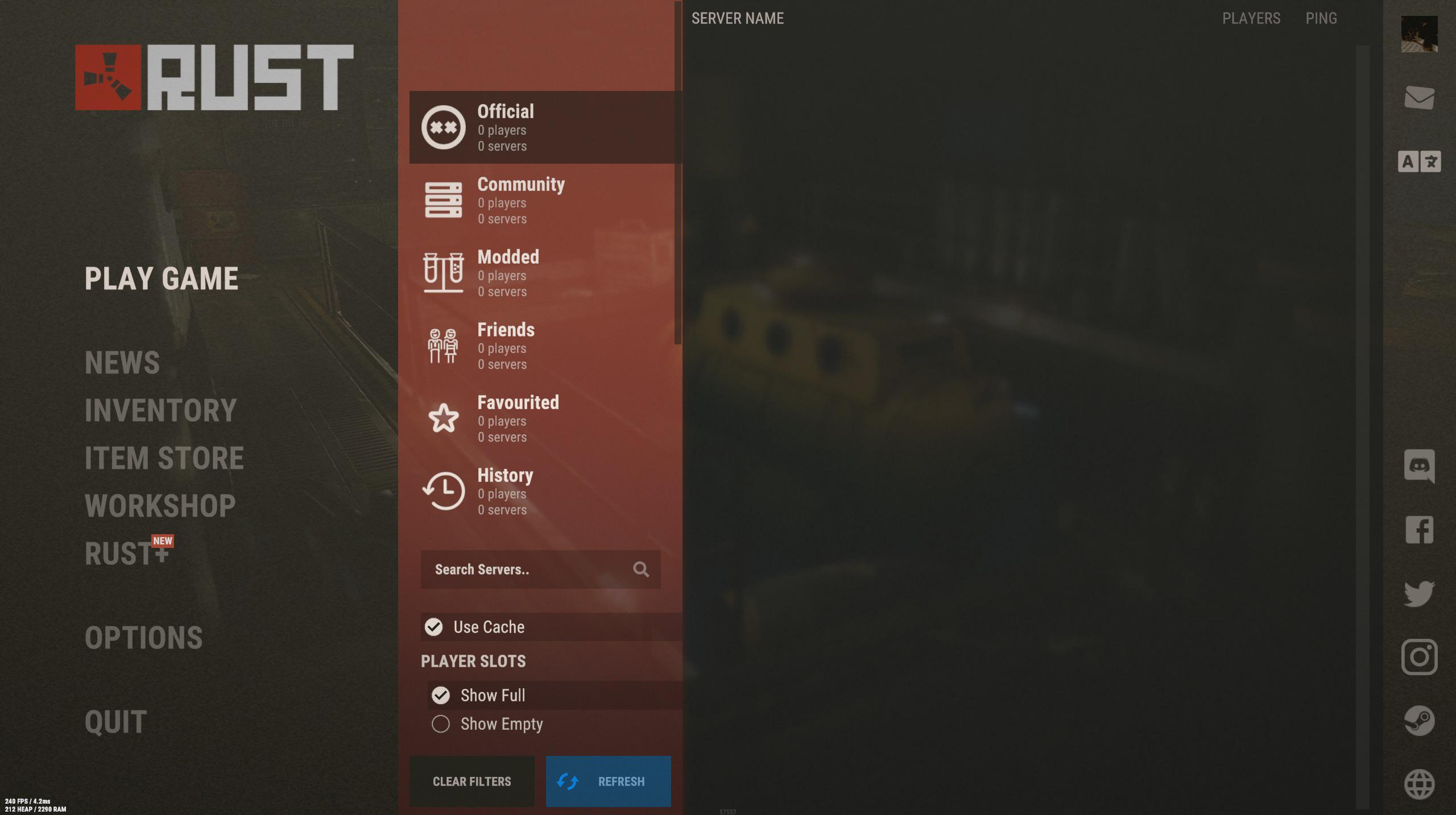 Cant connect to rust | Scrolller
