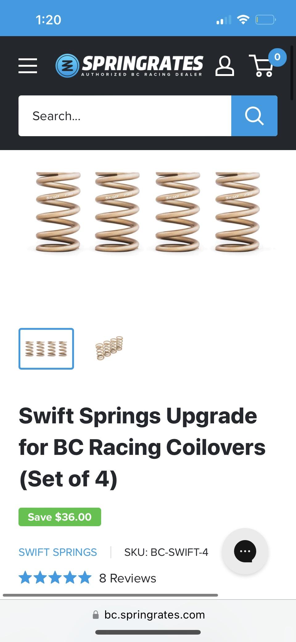 are swift springs worth the upgrade for bc coils? Also what spring rate should i go for