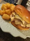Cheeseburger and totters. 