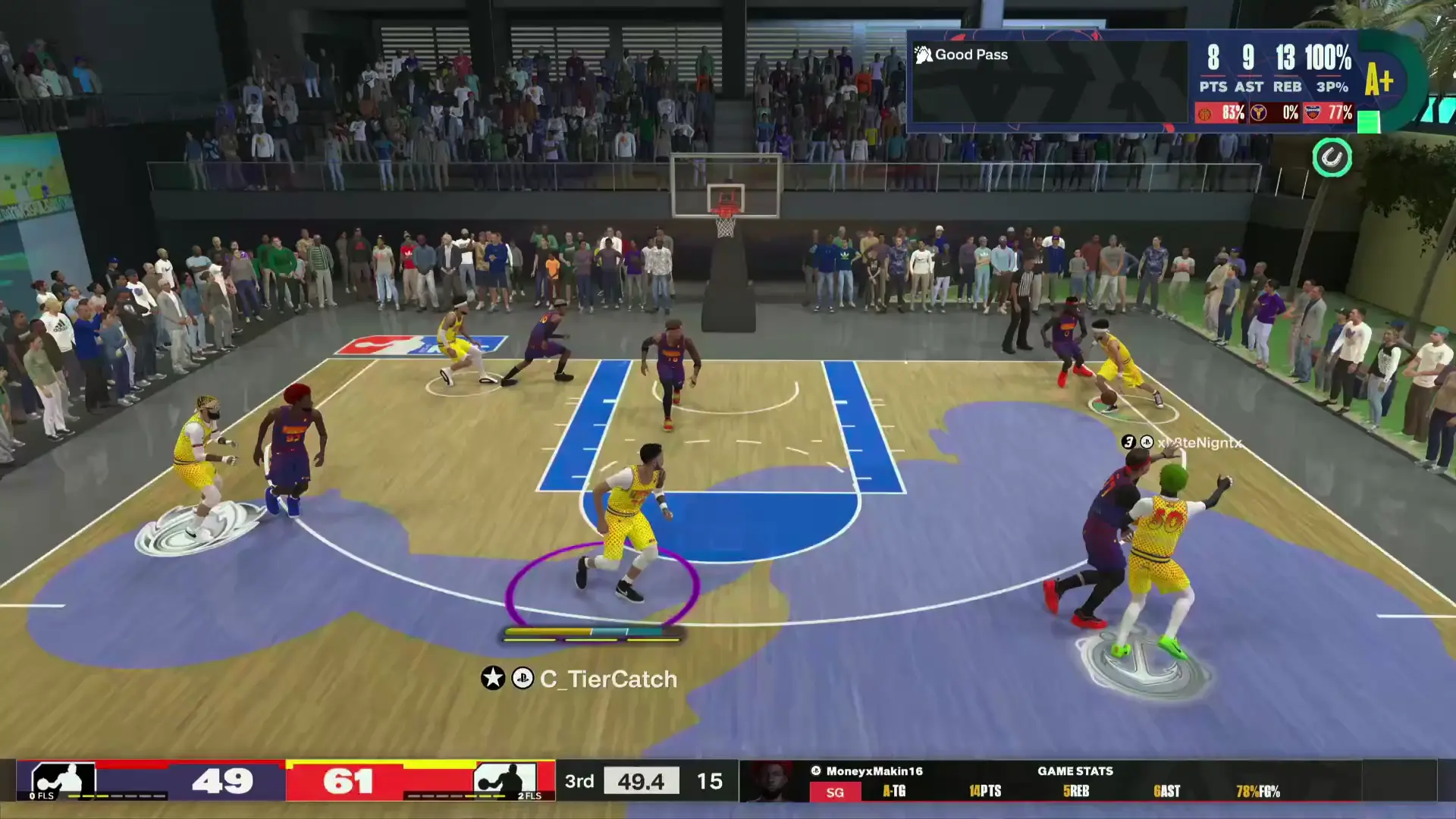 Centre moving different