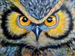 'Eye contact' acrylic on grain paper 30' x 30' cm