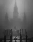St. Louis Cathedral in the fog. Jackson Square - New Orleans, Louisiana