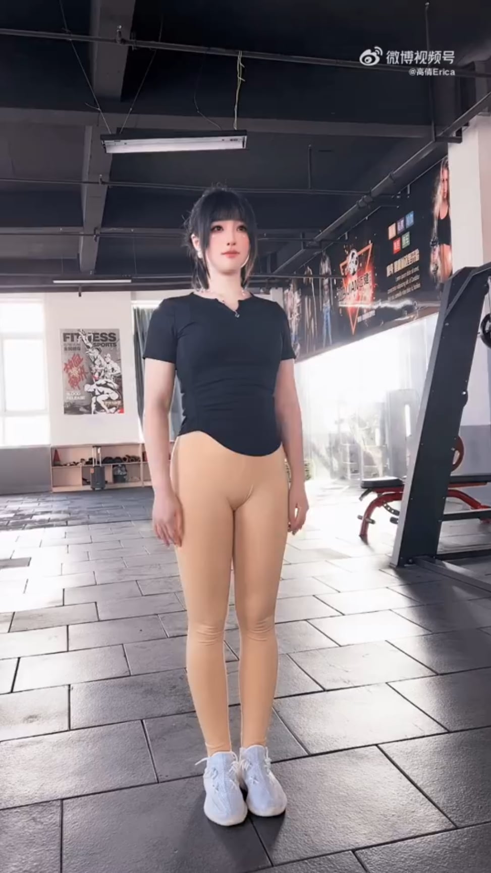 she exercising to keep your sexy body