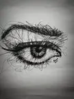 Random strokes Eye Sketch !!