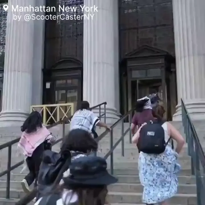 Chaotic scenes are unfolding as protesters have stormed through the James A. Farley Post Office Building.