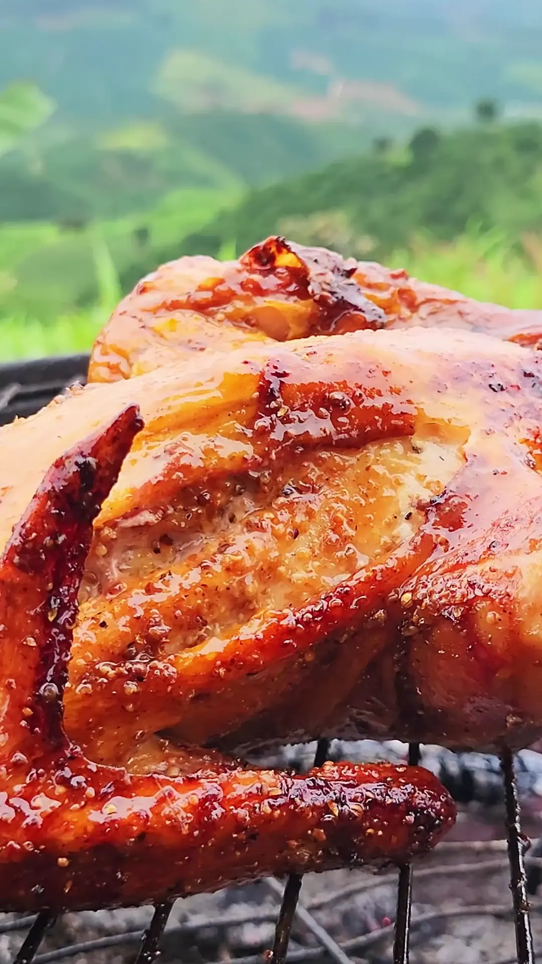 Charcoal roasted chicken & Purple stuffing