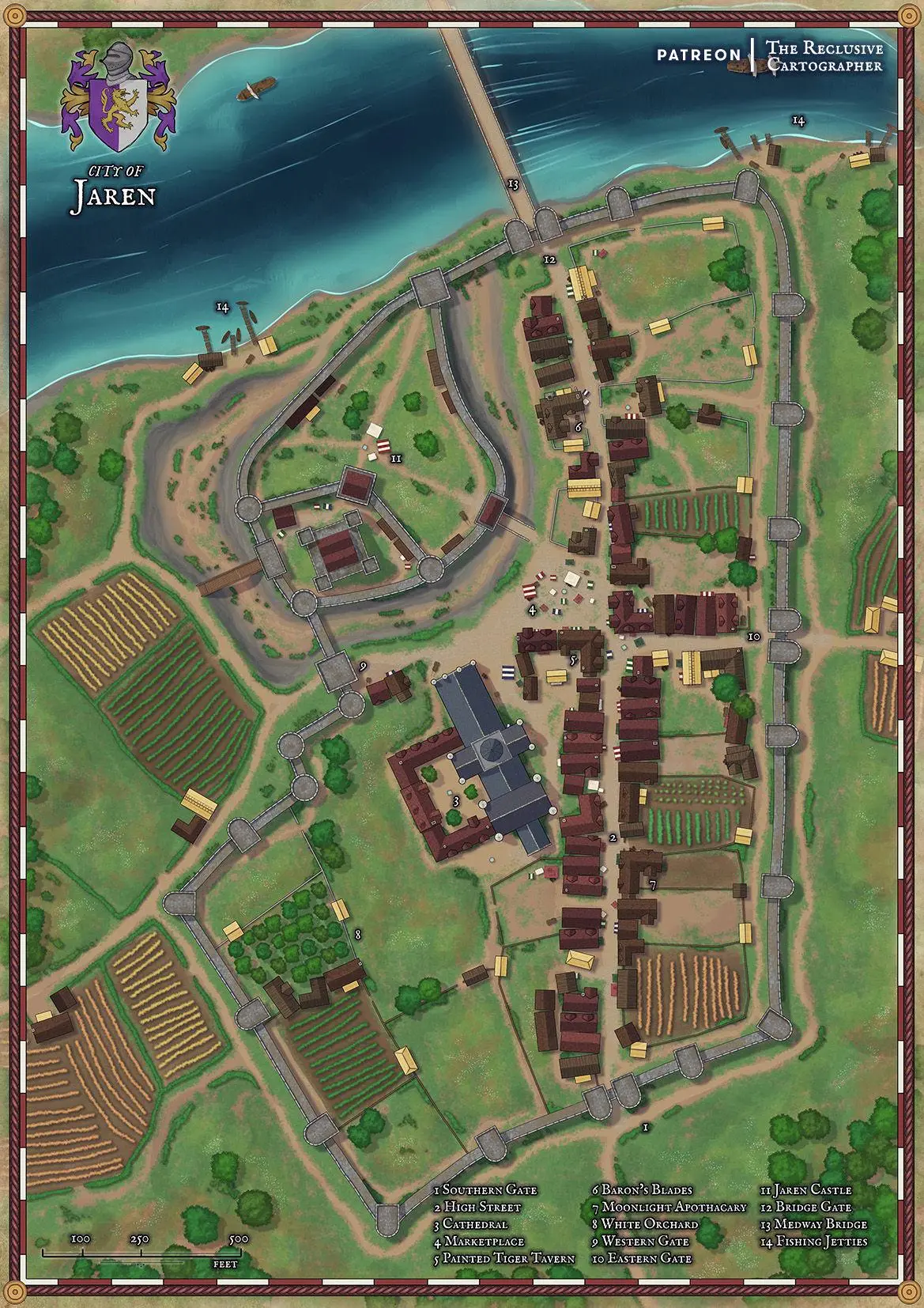 City of Jaren - Fantasy City Map | Scrolller