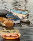 Colorful Rowboats in Maine. My acrylic painting [OC]