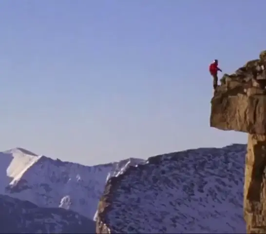 Crazy base jump by Shane McConkey