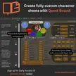 Create fully custom character sheets with Quest Bound