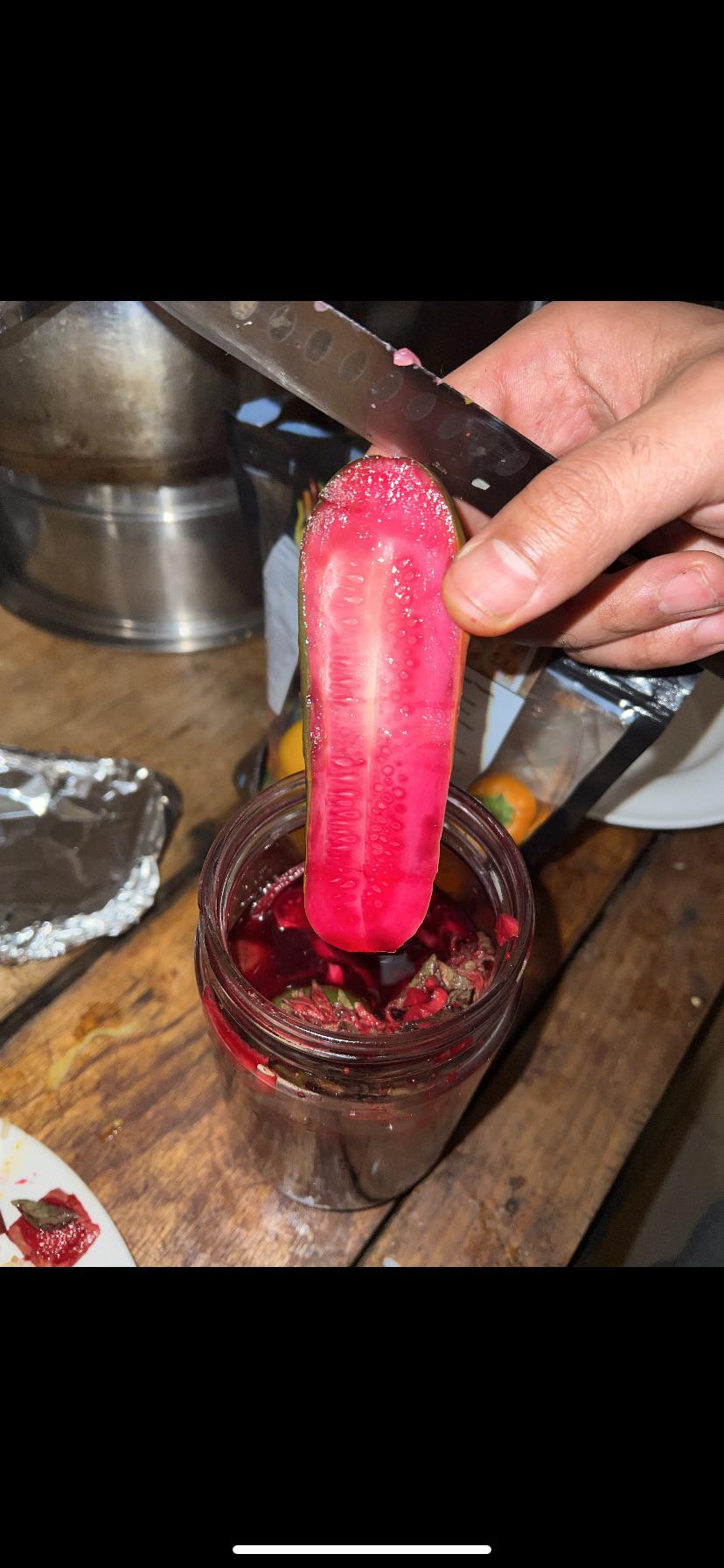 I made pink pickles 🥰💕