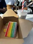 [I ate] Rainbow cake from a vending machine!