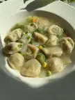 [homemade] Pelmeni Soup (Russian meat dumplings)