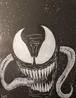 Some Venom art for your feed. With posca white paint pen and pigma microns.