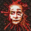 Blood splatter face, me, Color pencil, 2022.