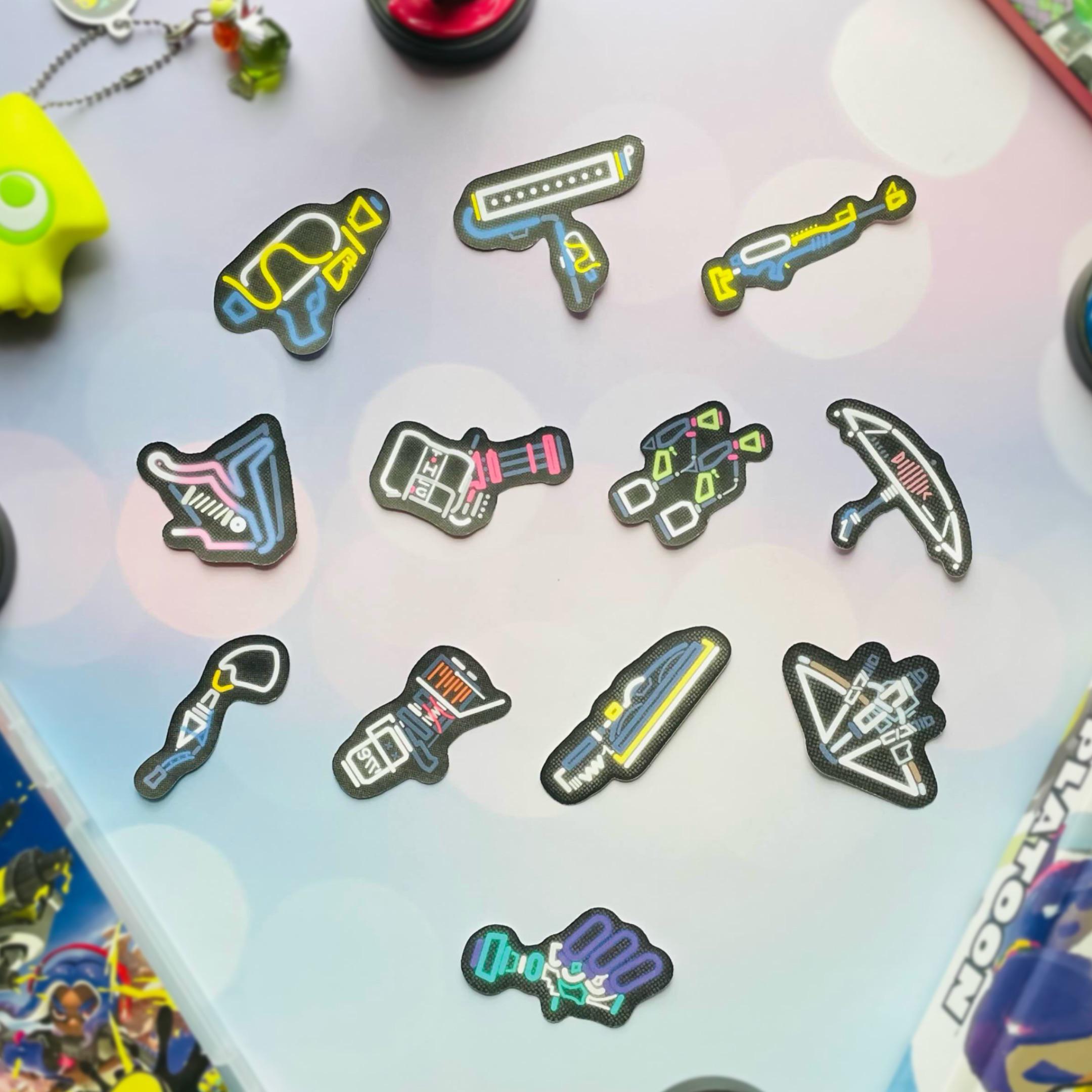 Weapon badge stickers as neon signs | Scrolller