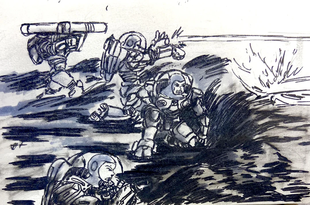Space Rangers Under Fire - sketch by me | Scrolller