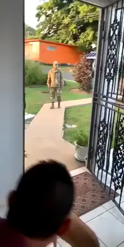 Dad’s home.
