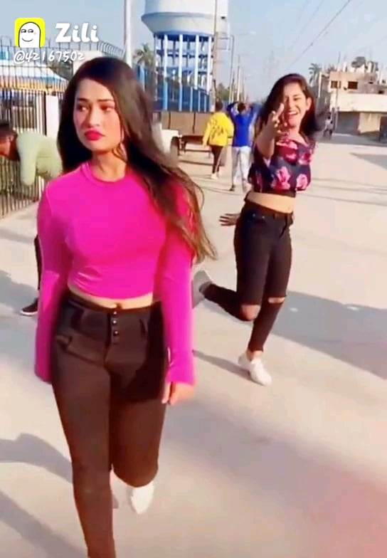 The girl is strong