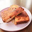 Grilled cheese made with chorizo oil