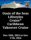 A slender red-haired woman in a bikini on a Caribbean Takeover Lifestyles Cruise aboard Oasis of the Seas.