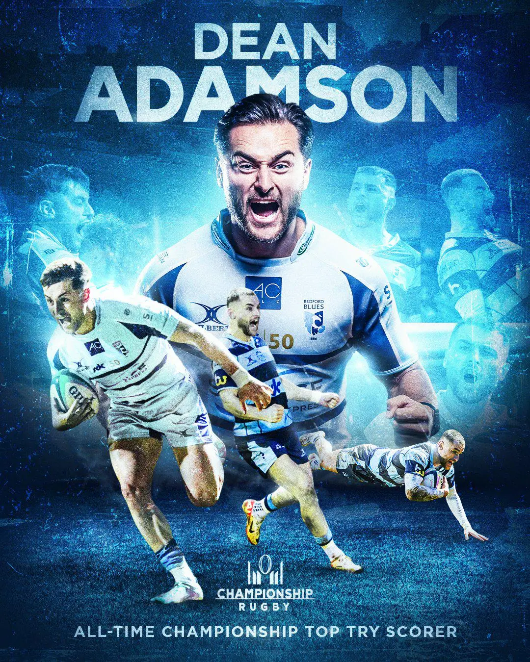Dean Adamson Rugby Dean Adamson becomes the all time RFU Championship top try scorer ...