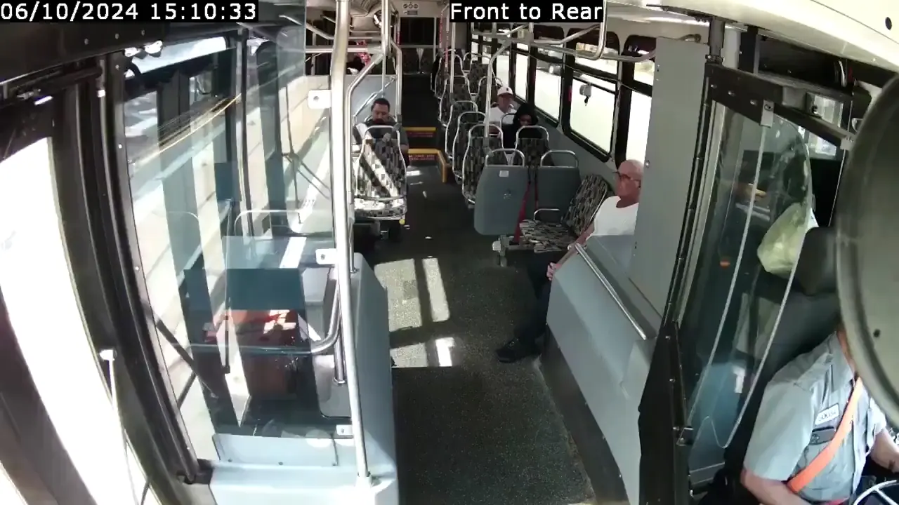 Deer jumps through bus windshield
