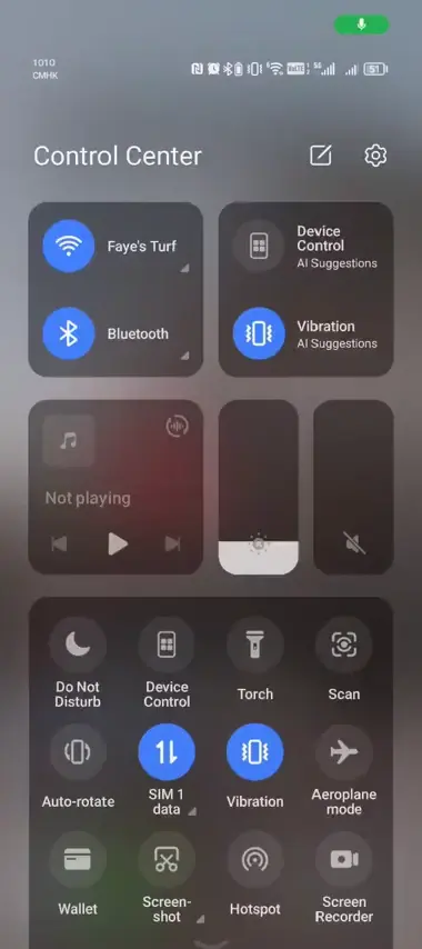 Device Control on Control Centre