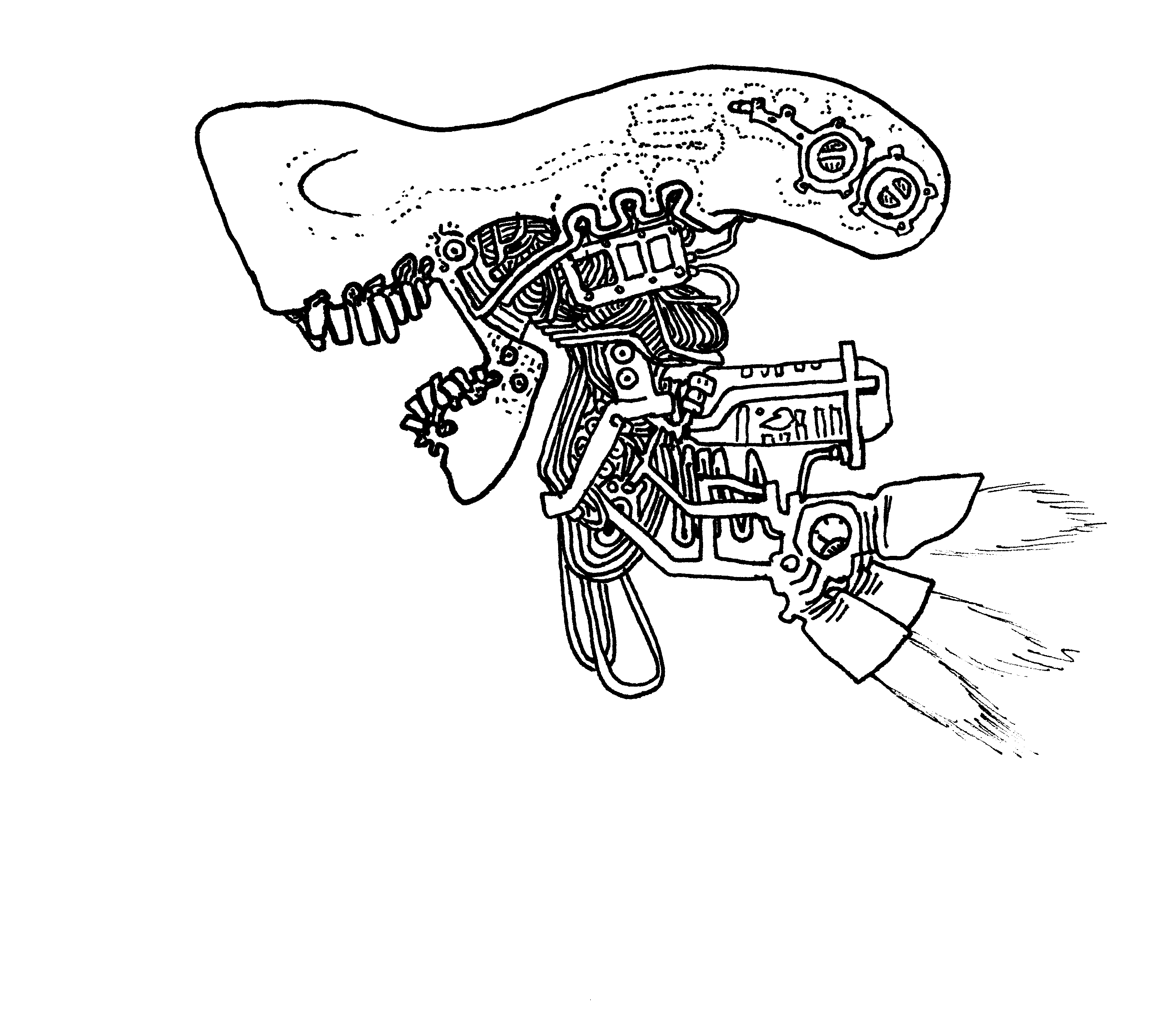 Biomechanical Horror, by me [OC]