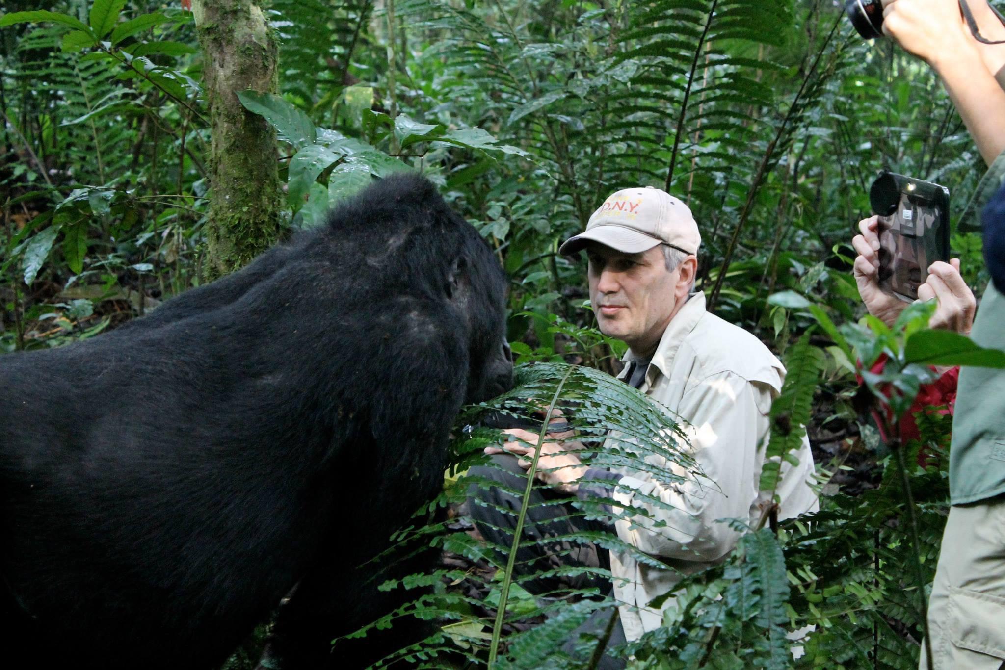 Does anyone recognize this man? Bwindi National Park, Uganda 2013. Peep the FDNY hat.
