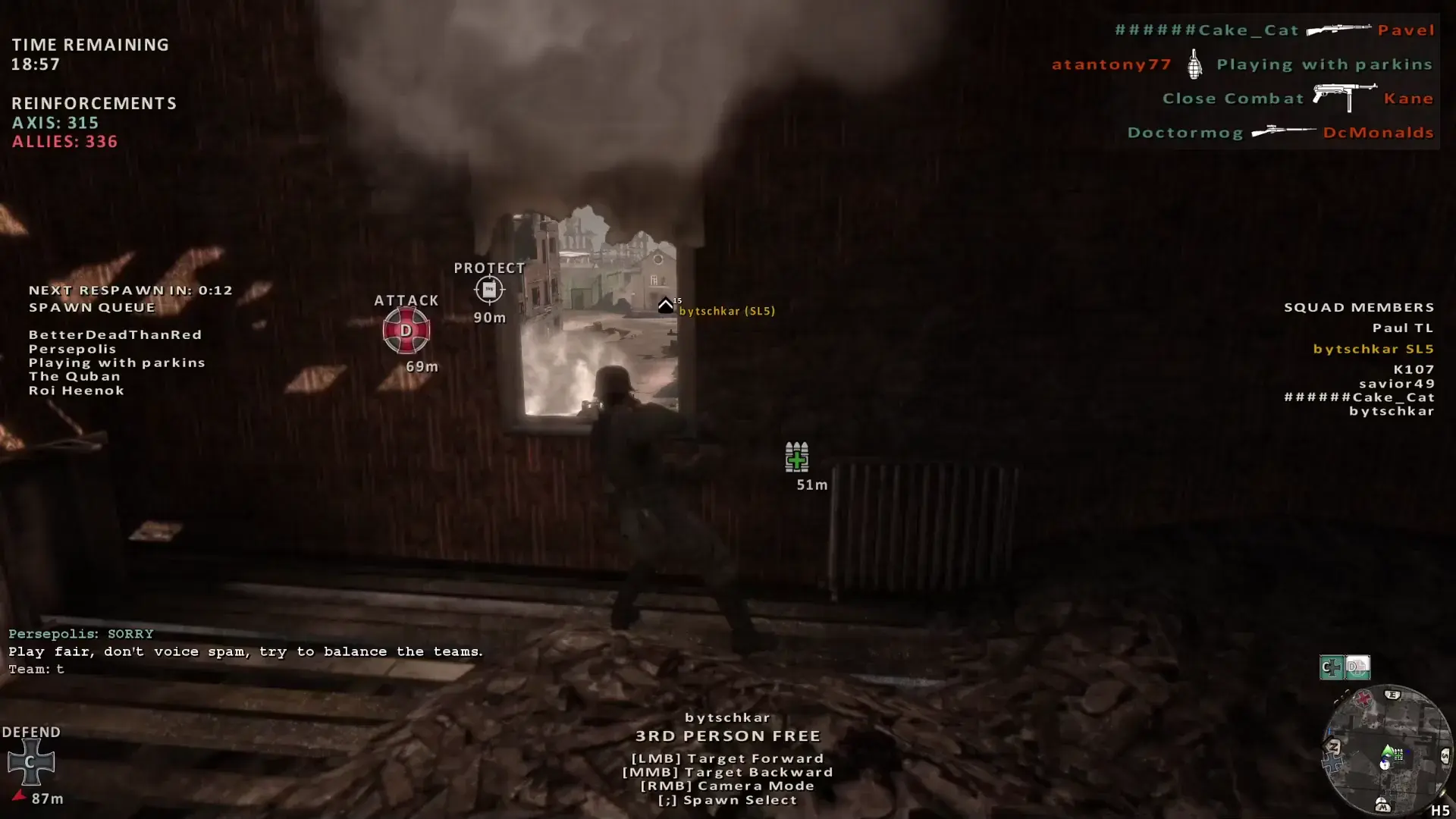 Don't play Peekaboo with a tank.