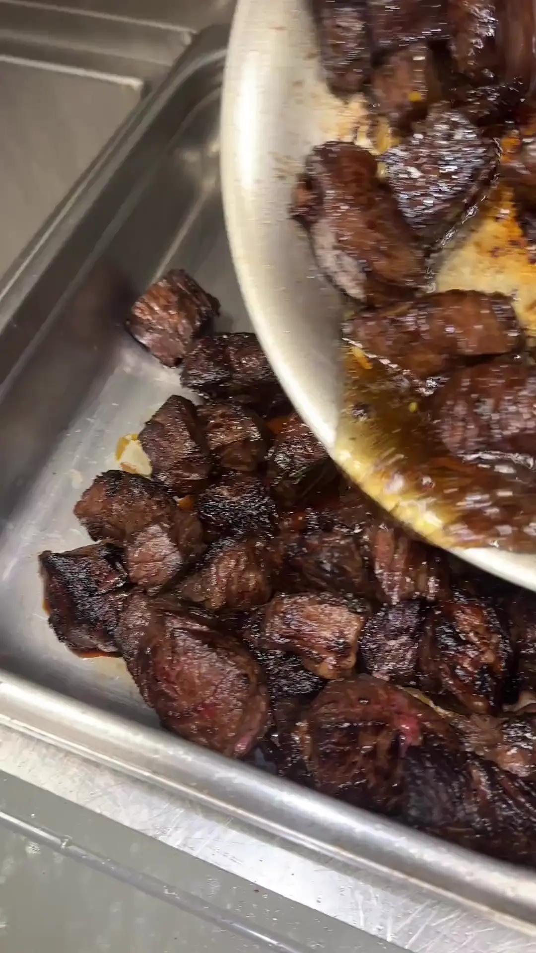 Drunken hanger steak. 