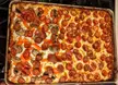 [Homemade] Sheet pan/grandma style pizza with a load of cup &amp; crisp pepperoni 