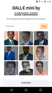 AI-generated portraits of Yusuf okur in a grid on a website interface, featuring men in suits and white shirts