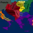 Map of the Balkans around 800 AD in a timeline where the great migration happened differently.