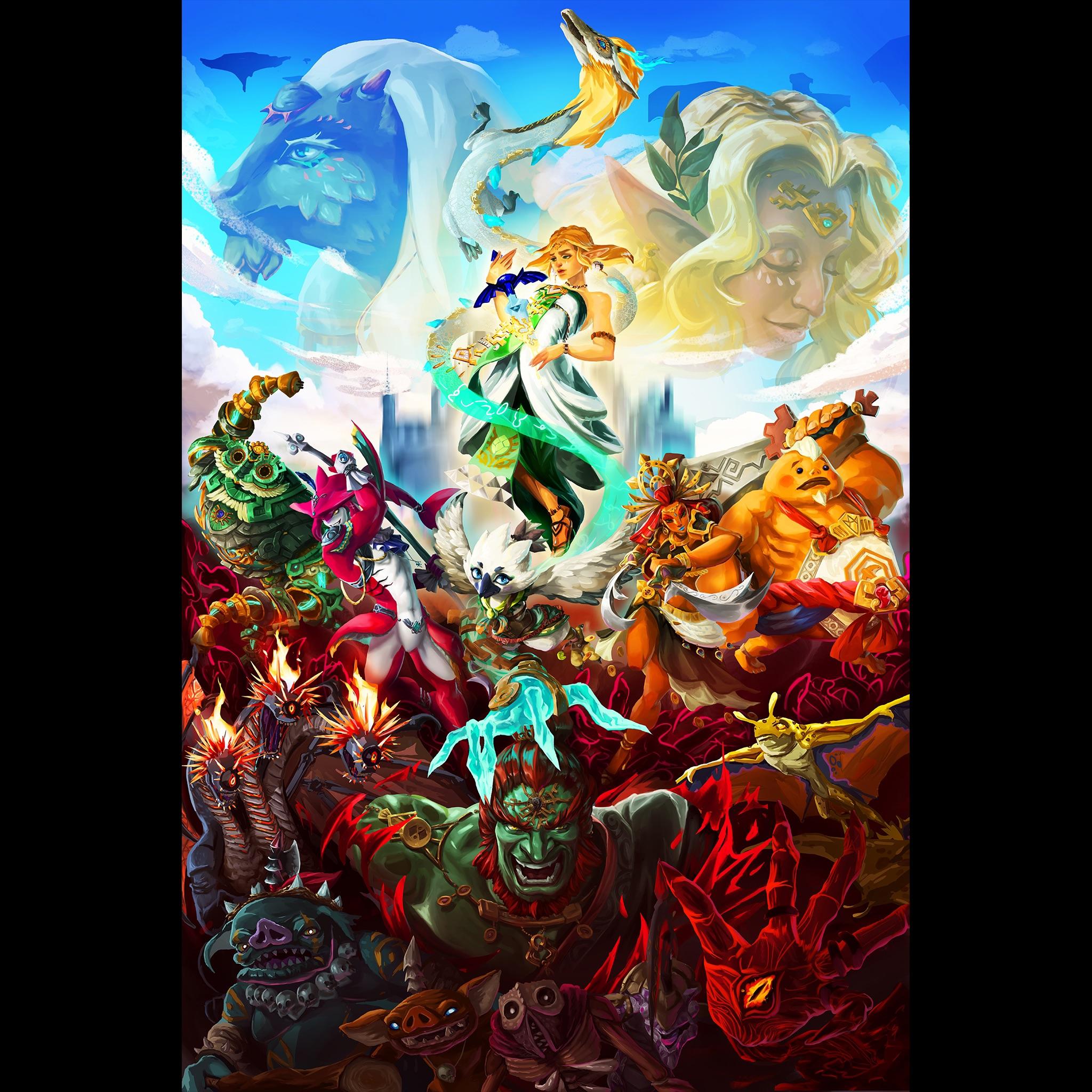 [TotK] [OC]Tears of the kingdom fan poster I made