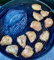 Chuds chicken thighs on the Weber