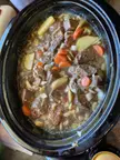 Irish Stew recipe I got from the back of a malt vinegar bottle. I think I got too much meat, whoops.
