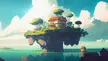 floating Island- lofi wallpaper [1920x1080]