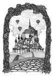 Gate to the Fantasy Kingdom, a fineliner drawing